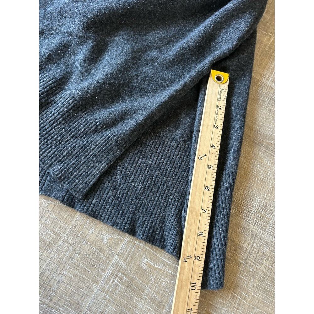 Max Studio 100% Cashmere Long Cardigan Womens M Gray Open Front Minimalist - Picture 7 of 12